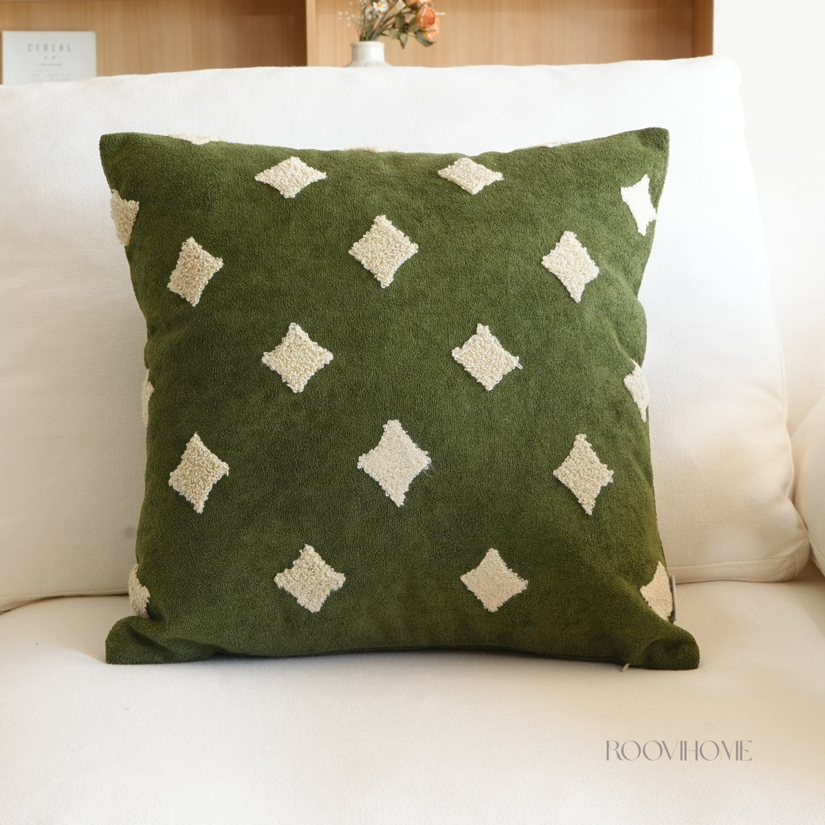 Embroidered Playful Motif Cushion