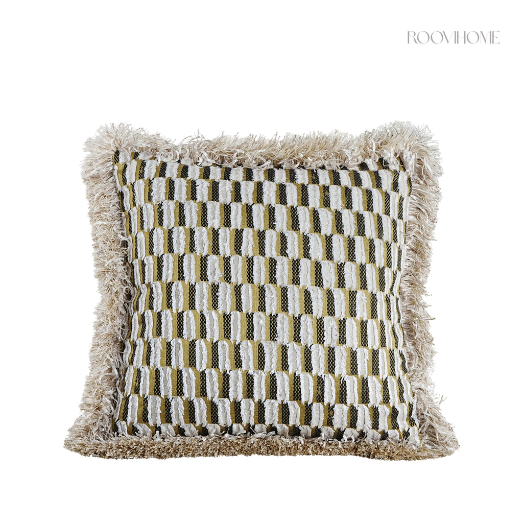 Retro Geometric & Floral Jacquard Cushions Combo