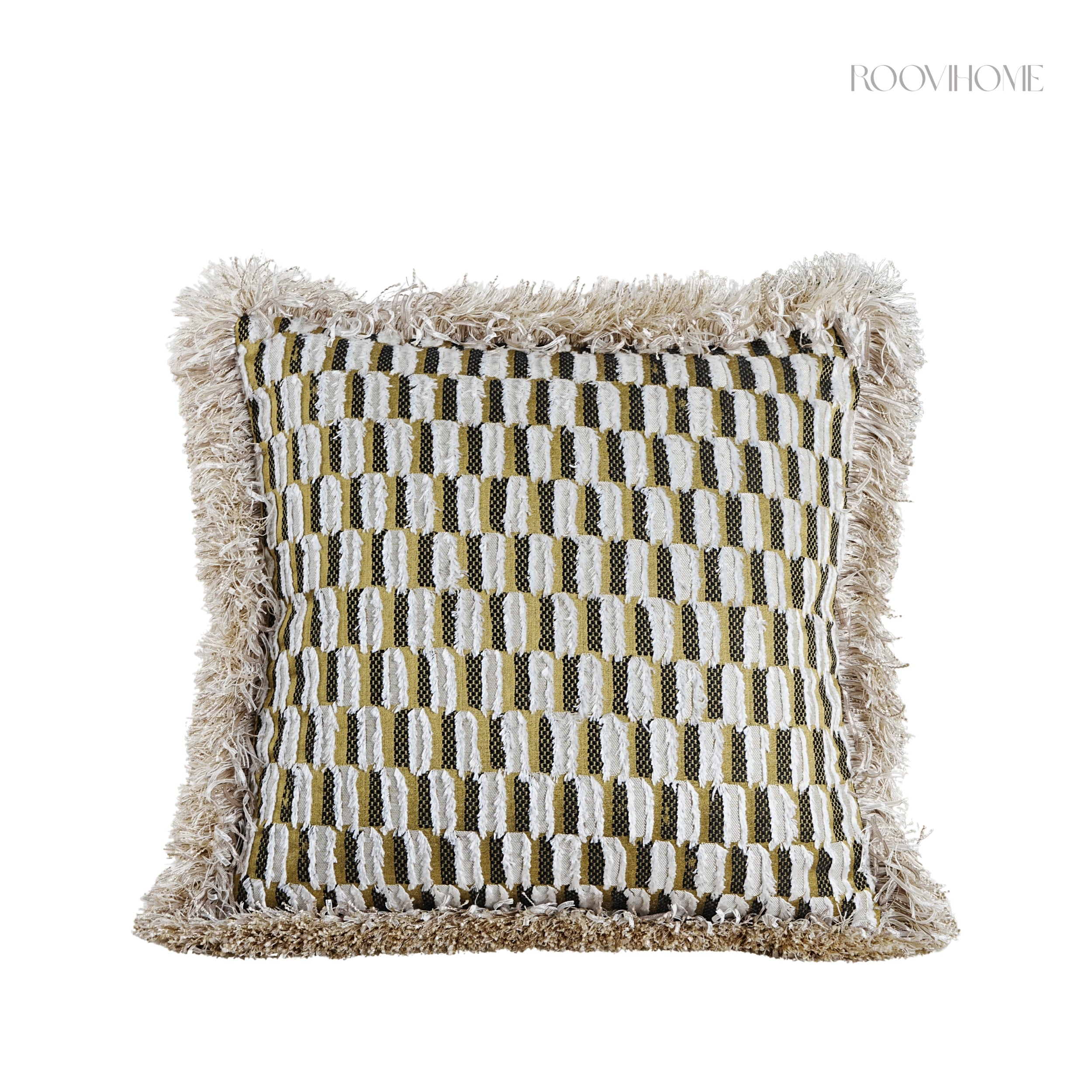 Retro Geometric & Floral Jacquard Cushions Combo