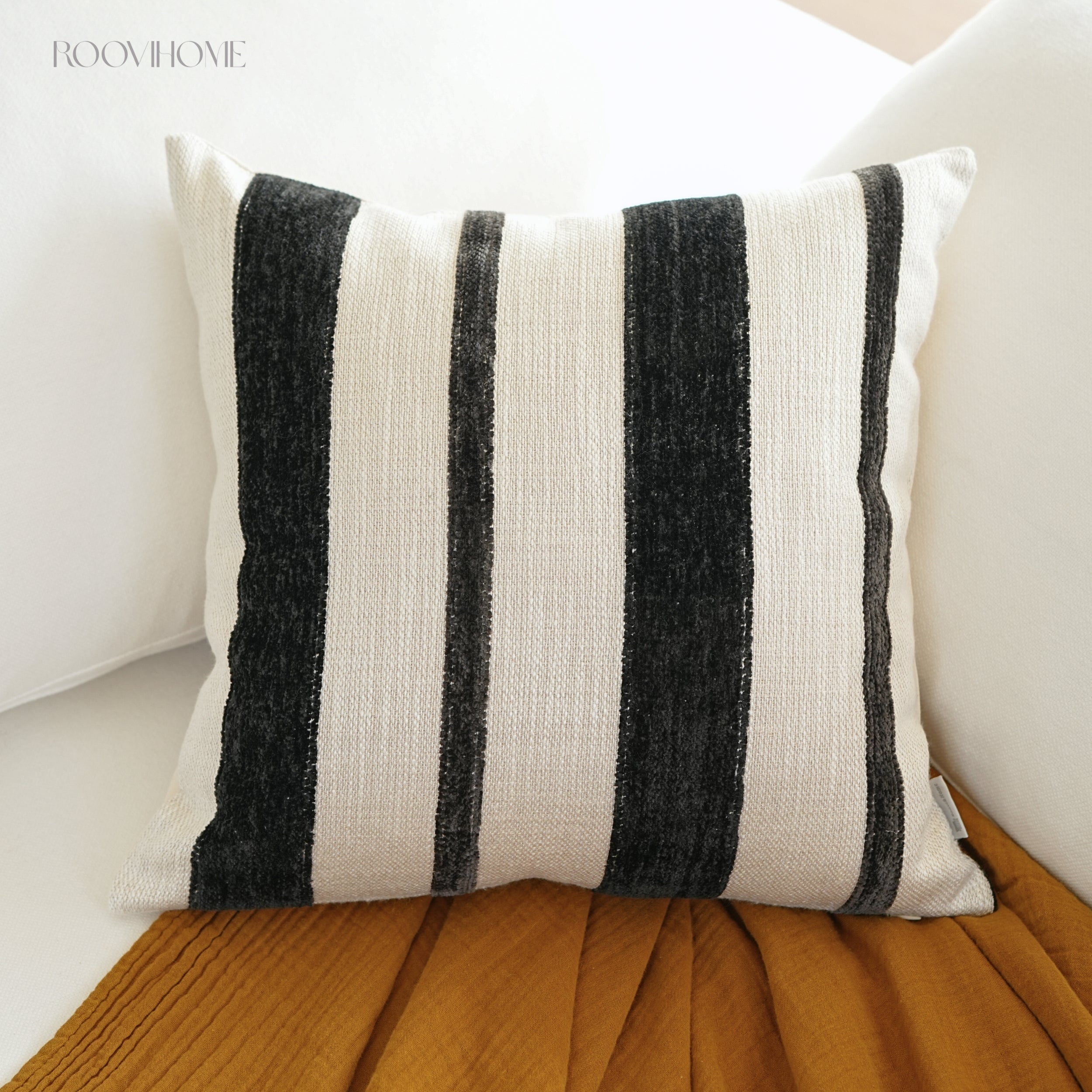 Cozy Chenille Retro Stripe Cushions