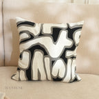 Monochrome Abstract Geometric Cushion