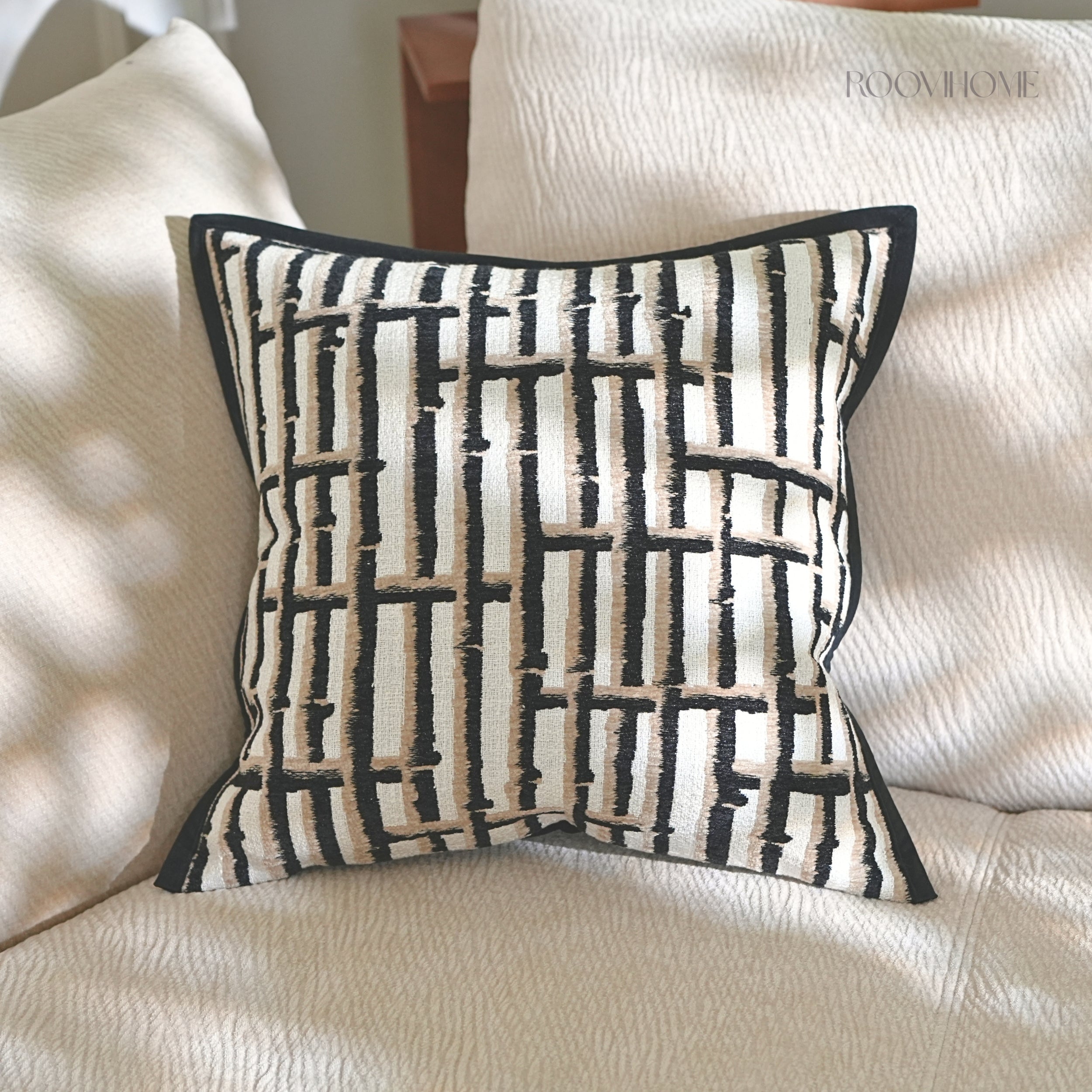 Mid-century Modern Geometric Stripes Decorative Cushions