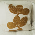 Cactus Embroidery Retro Botanical Throw Pillow