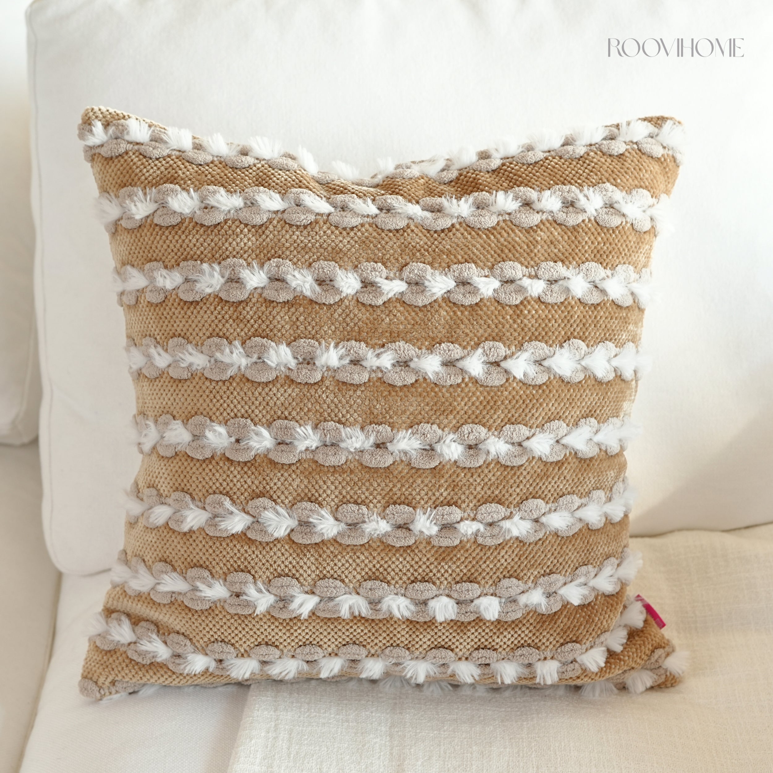 Chic Bazaar Colorful Bouclé Cushions with Tassels