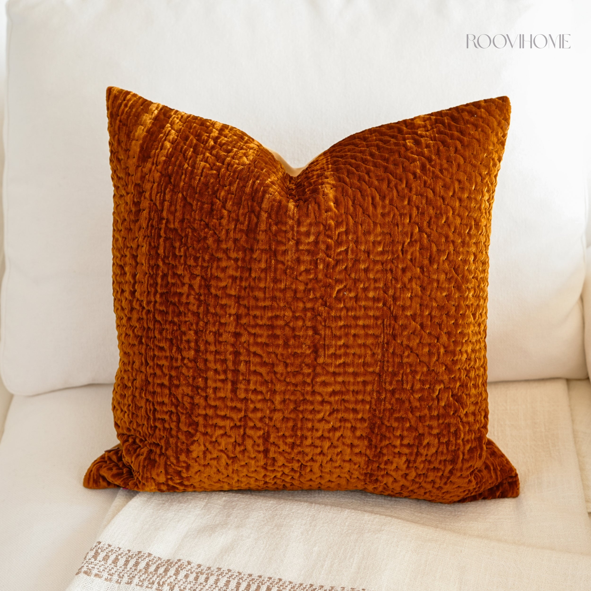 Velvet Aura Quilted Cushions