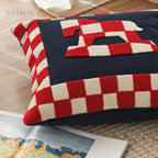 Checkered Pony Embroidered Cushion
