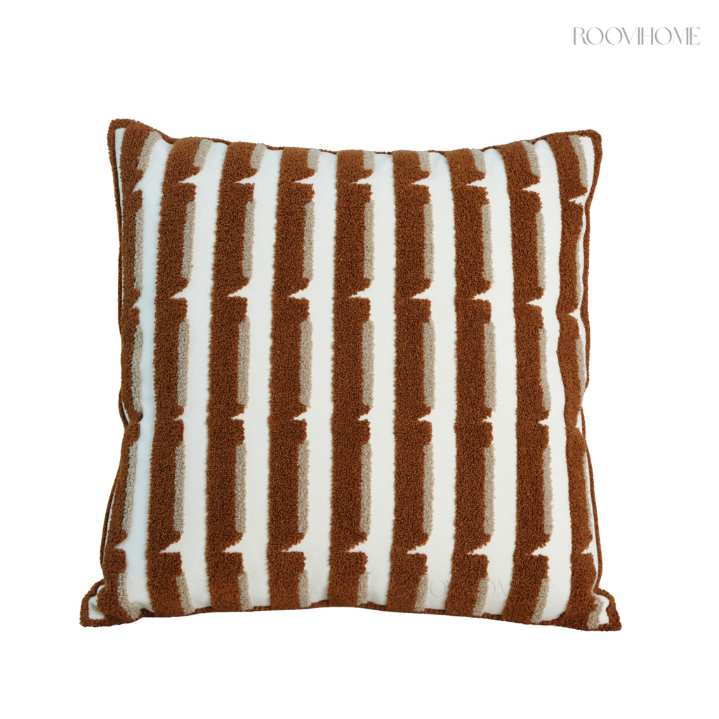 Modern Retro Raised Stripe Embroidered Cushions
