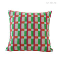 Plaid Moments 70s Modern Retro Checkered Towel Embroidered Cushions