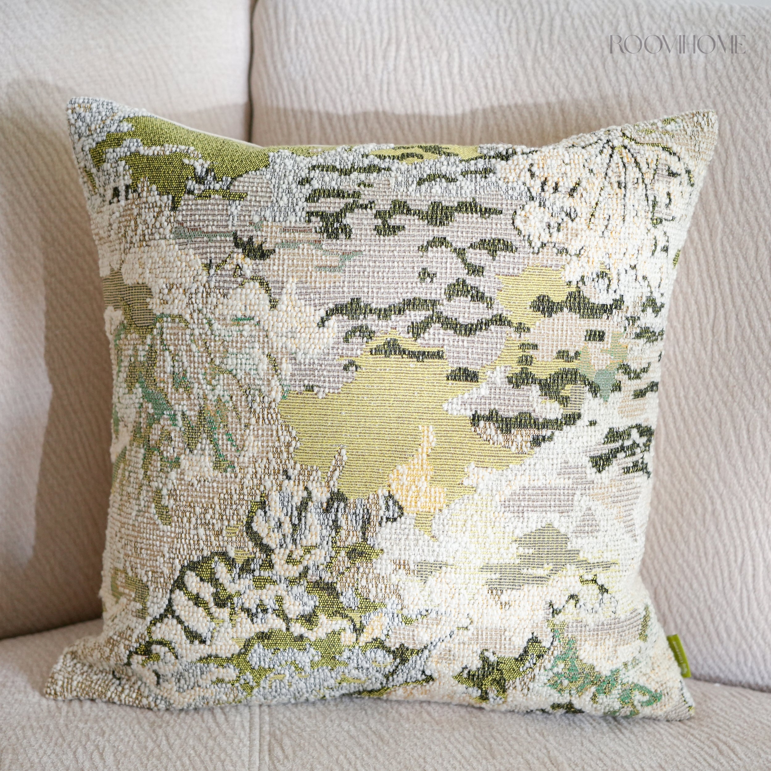 Art-Inspired Abstract Landscape Cotton-Linen Blend Cushions