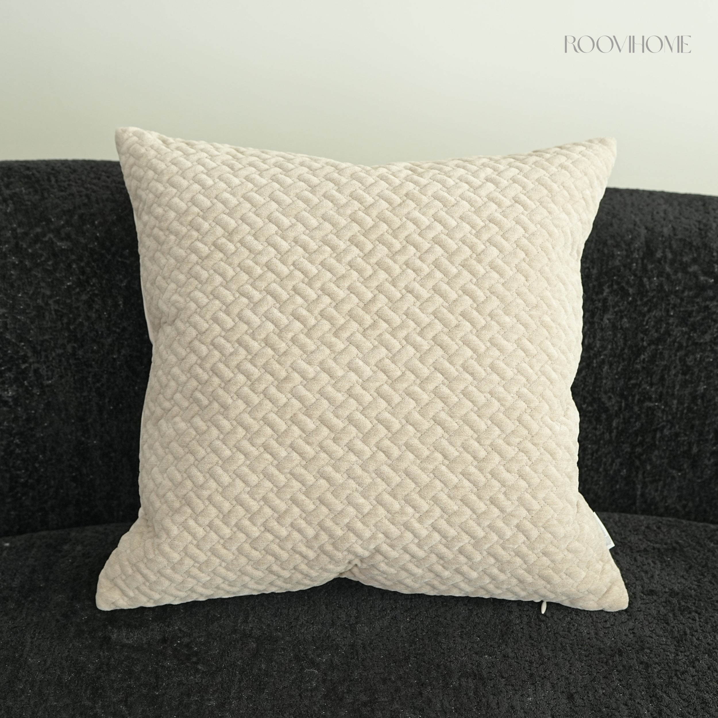 Mocha Weave Quilted Soft Chenille Decorative Cushions