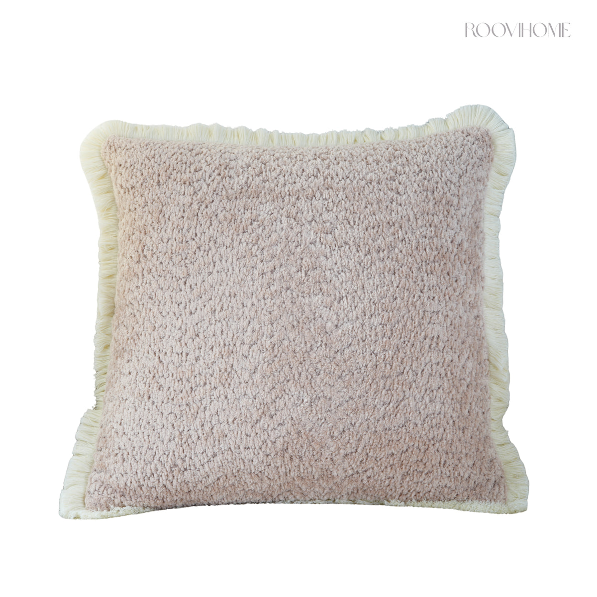 Fluffy Teddy Boucle Cushions with Fringes
