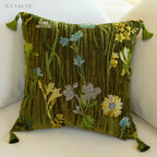 Velvet Garden Floral Cushion