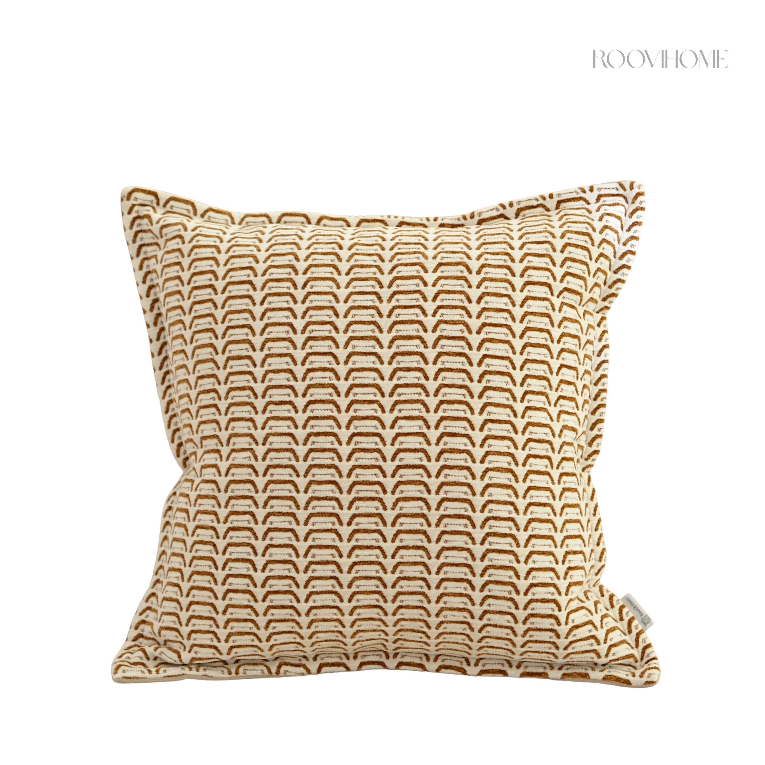 Tiger Pattern Inspired Textured Cushion Cover • Modern Vintage Sofa Pillow • Home Decor • Ready to Ship | RooviHome Rhythm Tiger Collection