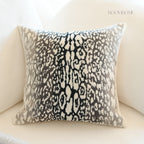 Ivory & Black Leopard Embroidery Cushion