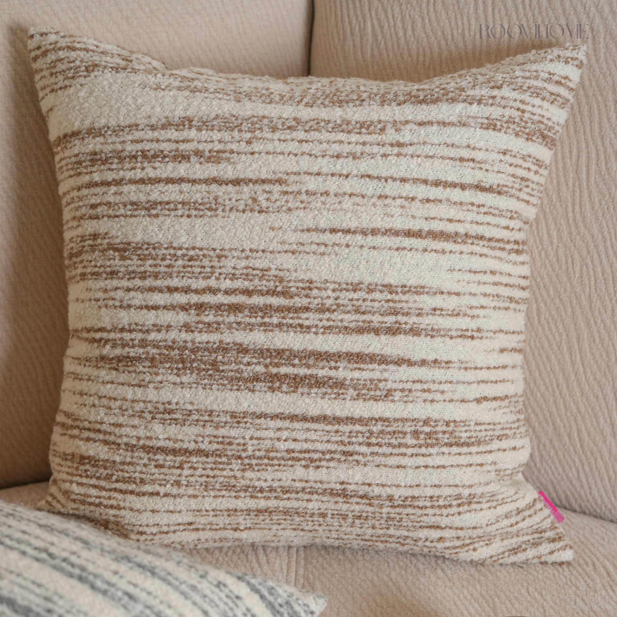 Muted Field Striped Cushion
