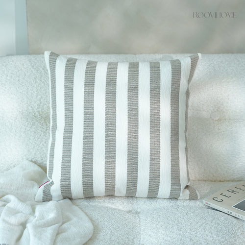 Chenille Striped Throw Pillow / Cushion Cover • Retro Modern Style • Sofa Cushion for Living Room • Home Decor | RooviHome Retro Line Collection