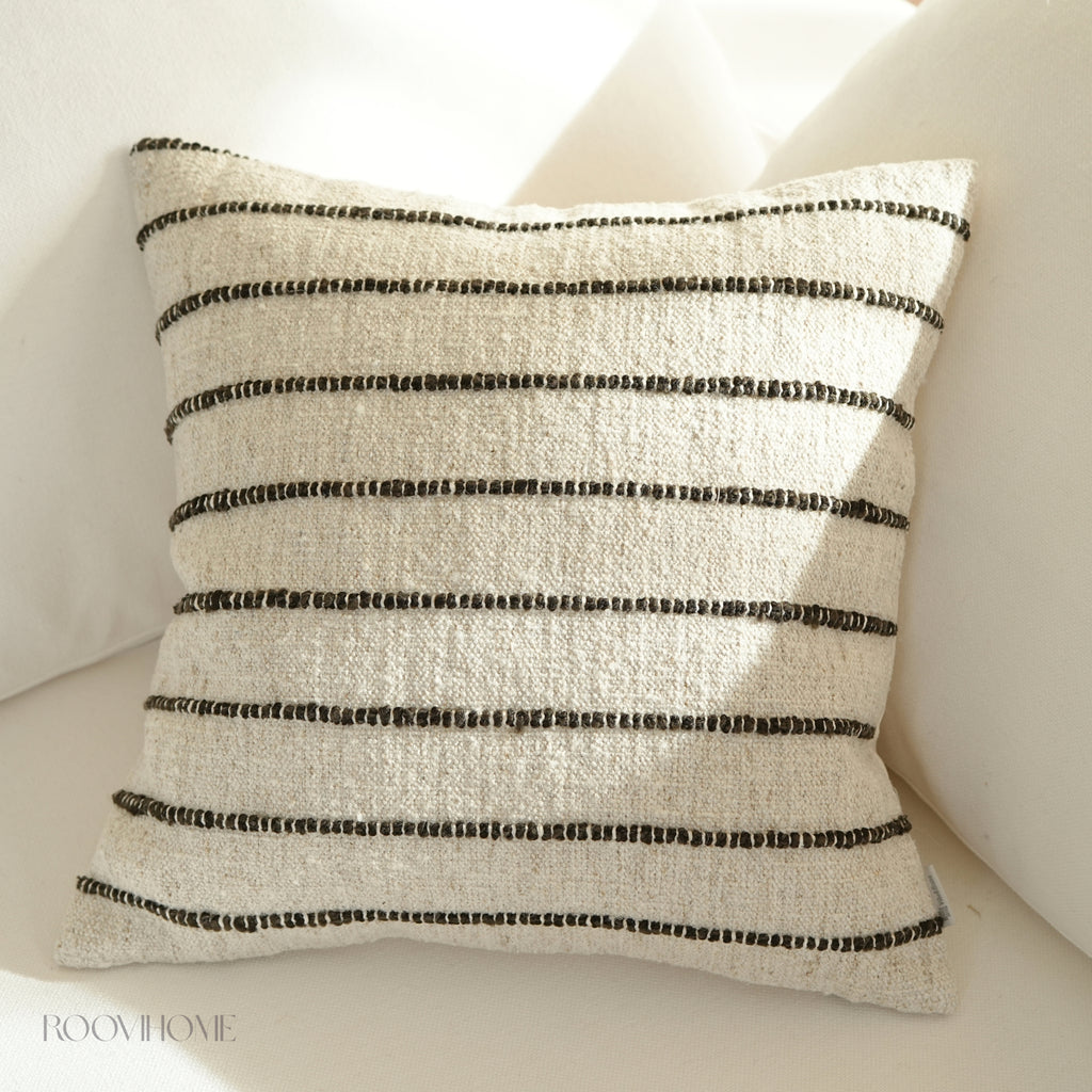 Raw Stripes Cotton-Linen Blend Cushions