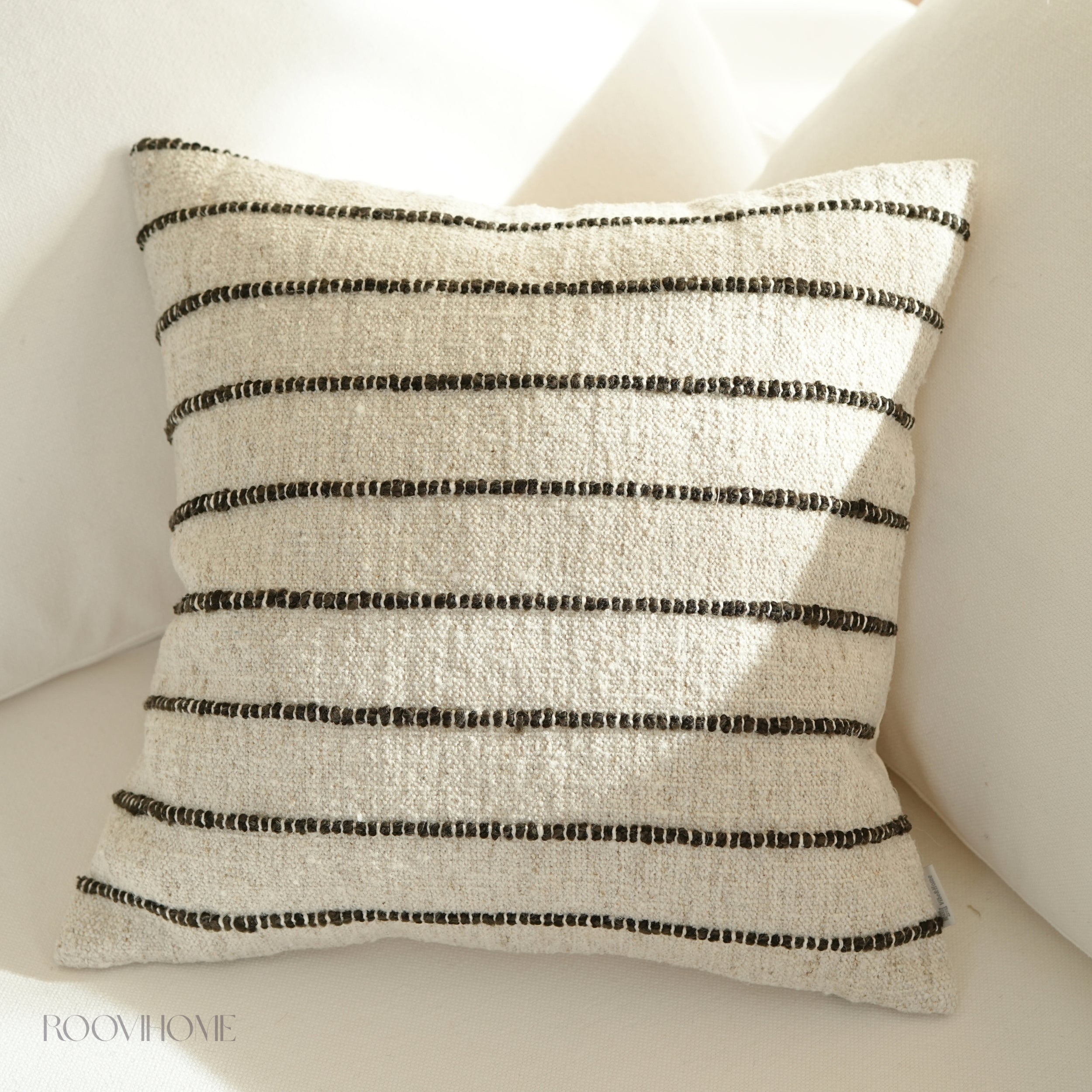 Raw Stripes Cotton-Linen Blend Cushions
