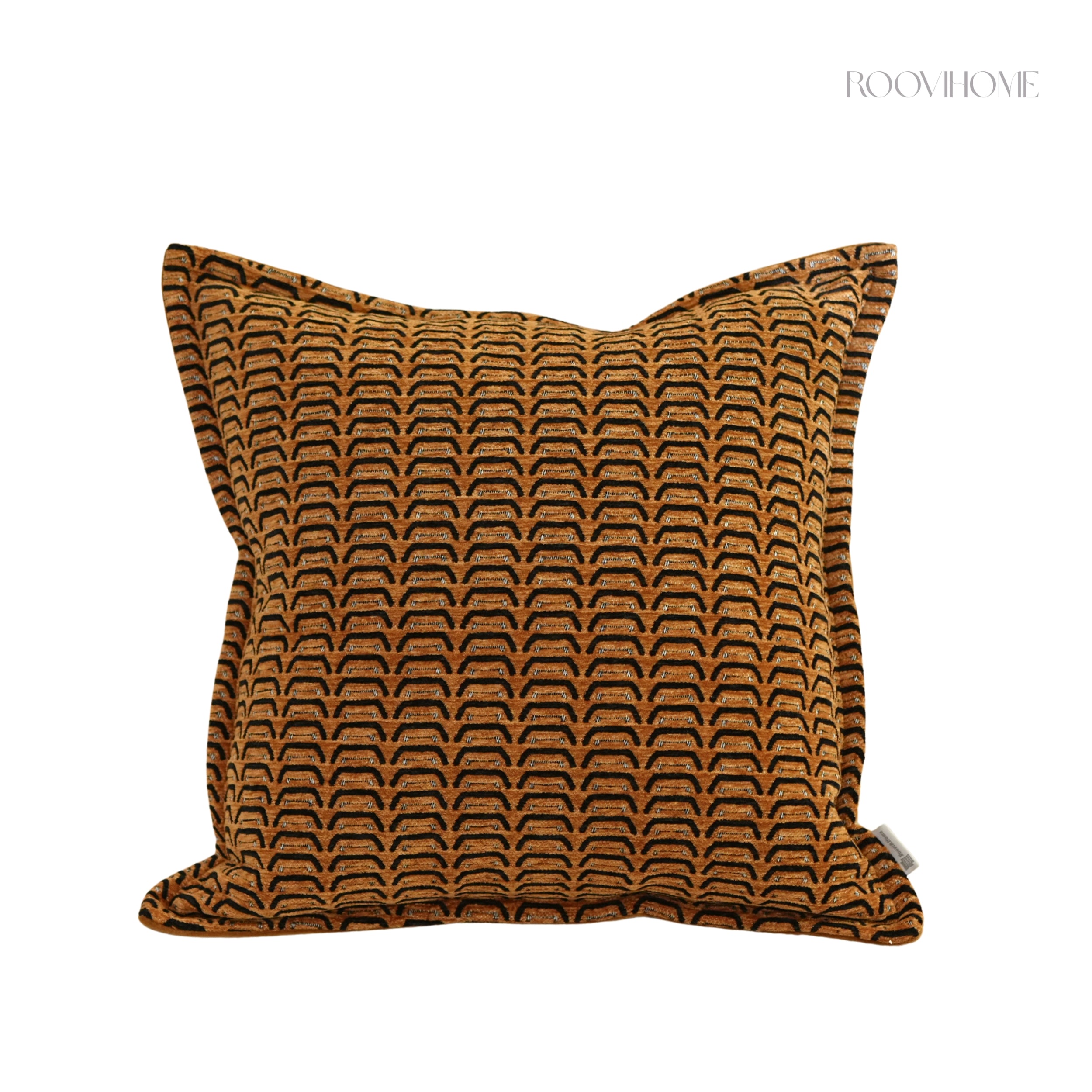 Tiger Pattern Inspired Textured Cushion Cover • Modern Vintage Sofa Pillow • Home Decor • Ready to Ship | RooviHome Rhythm Tiger Collection
