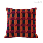 Plaid Moments 70s Modern Retro Checkered Towel Embroidered Cushions
