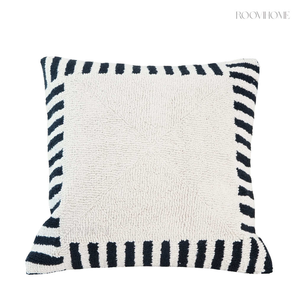 Geometric Tufted Embroidered Throw Pillow / Cushion Cover • Modern Earth Tones • Living Room Sofa Cushion • Home Decor| RooviHome Twilight Soft Shadows Series