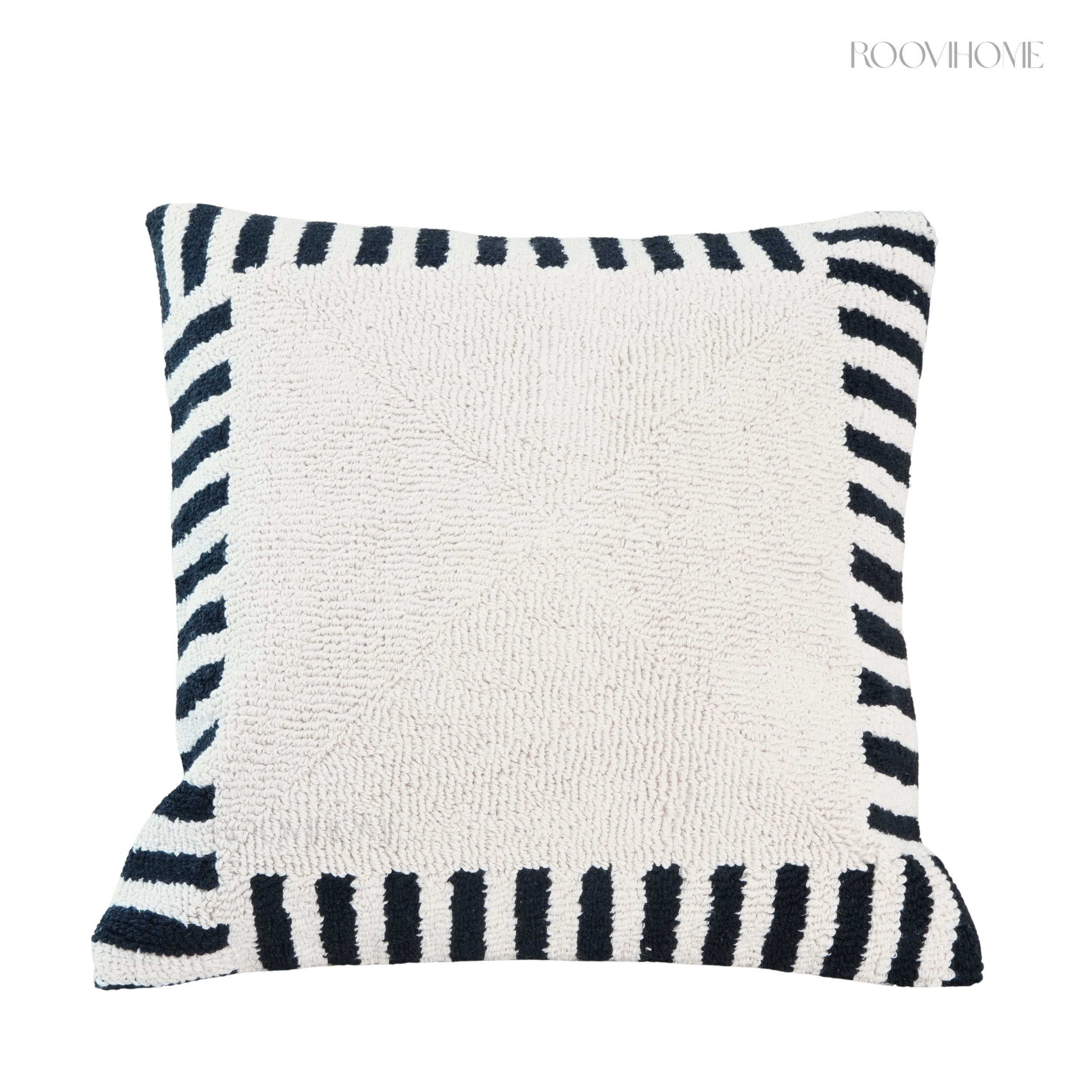 Geometric Tufted Embroidered Throw Pillow / Cushion Cover • Modern Earth Tones • Living Room Sofa Cushion • Home Decor| RooviHome Twilight Soft Shadows Series