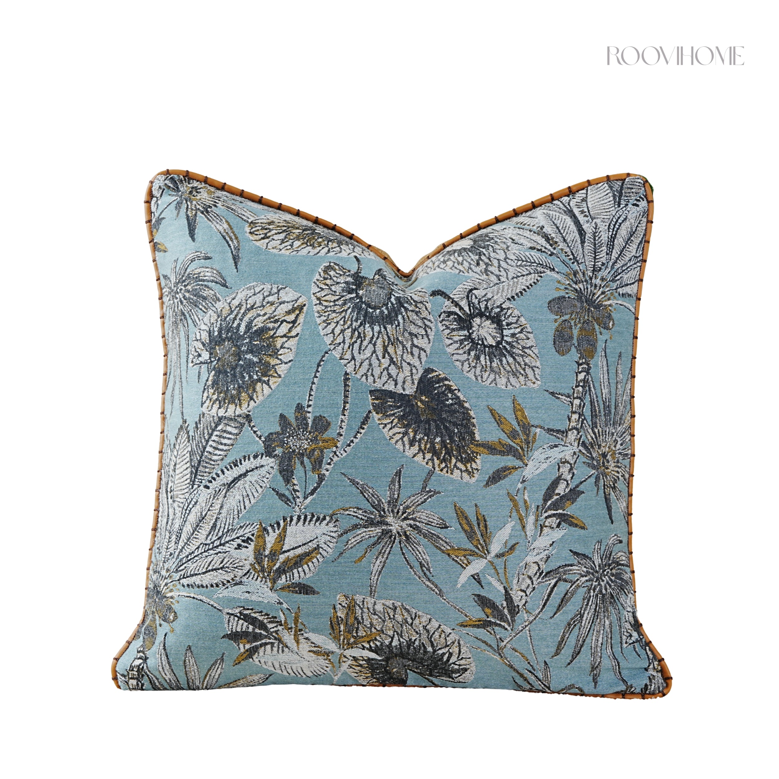 Retro Geometric & Floral Jacquard Cushions Combo