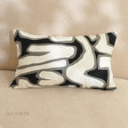 Monochrome Abstract Geometric Cushion