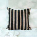 Chenille Striped Throw Pillow / Cushion Cover • Retro Modern Style • Sofa Cushion for Living Room • Home Decor | RooviHome Retro Line Collection