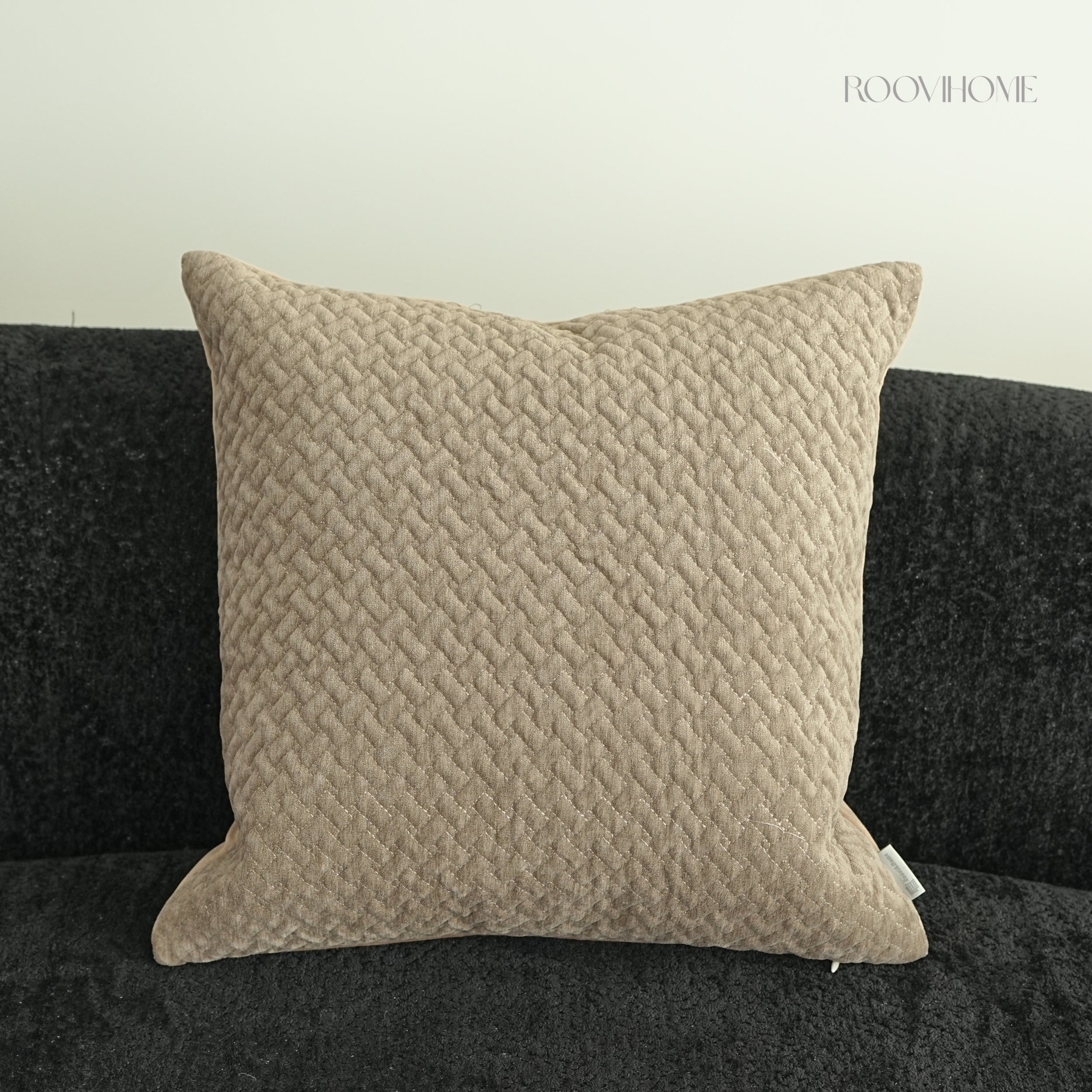 Mocha Weave Quilted Soft Chenille Decorative Cushions