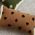 Polka Dot & Diamond & Club Embroidered Decorative Lumbar Cushions