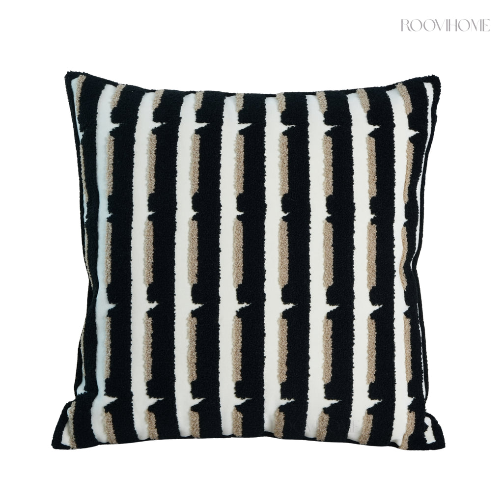 Modern Retro Raised Stripe Embroidered Cushions