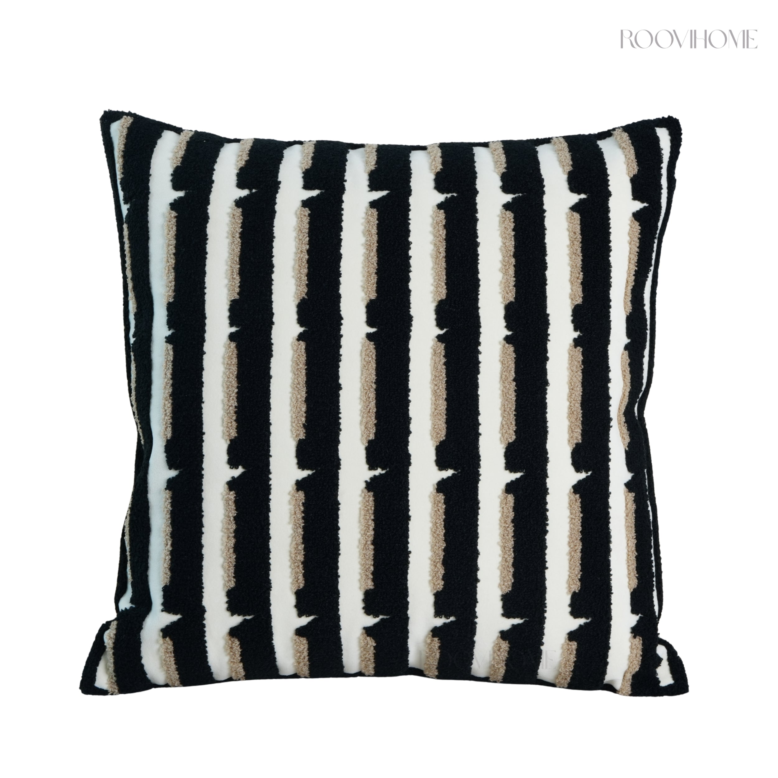 Modern Retro Raised Stripe Embroidered Cushions