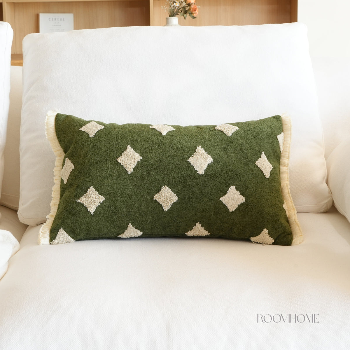 Embroidered Playful Motif Cushion