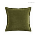 Flanged Ribbed Velvet Cushion