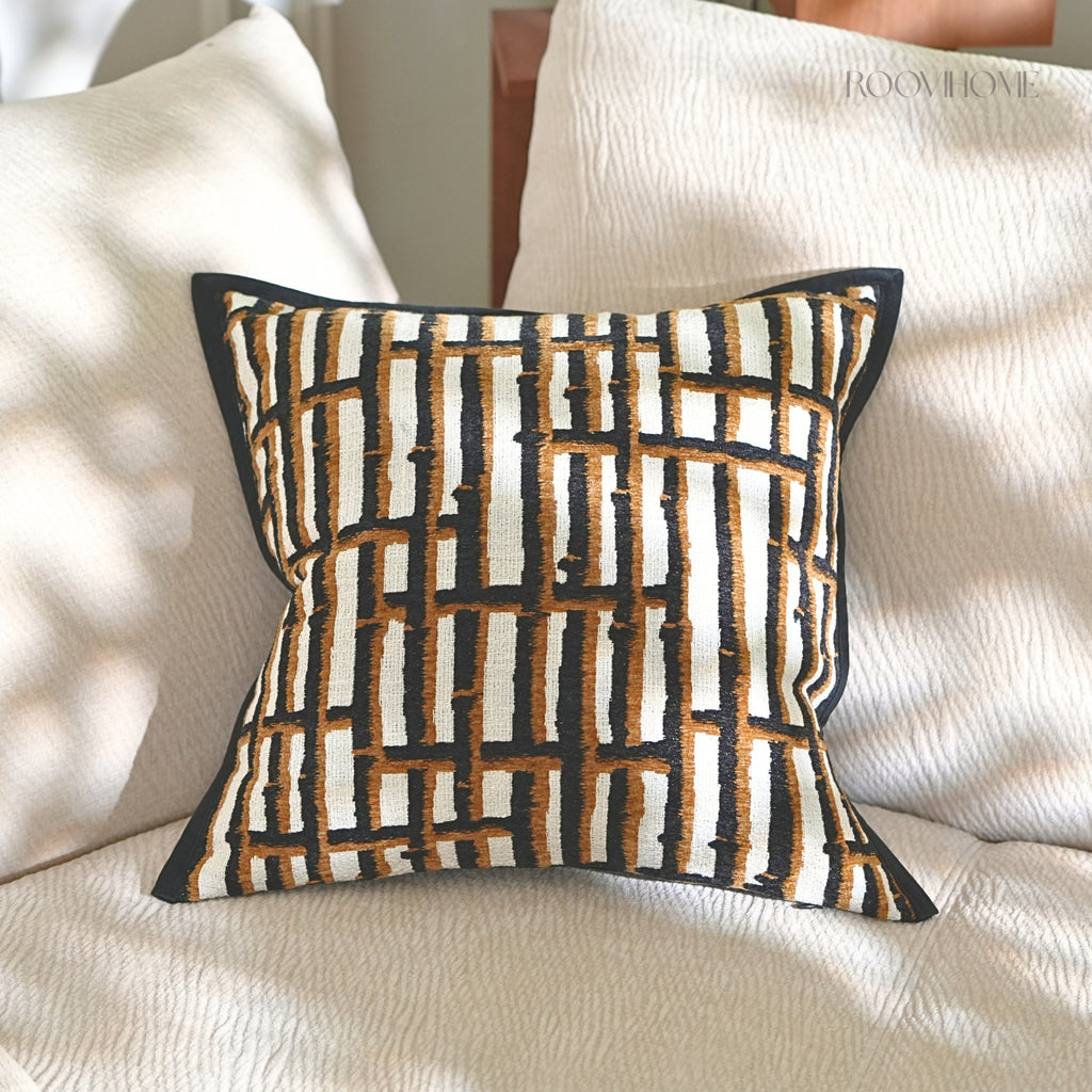 Mid-century Modern Geometric Stripes Decorative Cushions