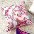 Crimson Tale Velvet Mix Artistic Pattern Cushions Set