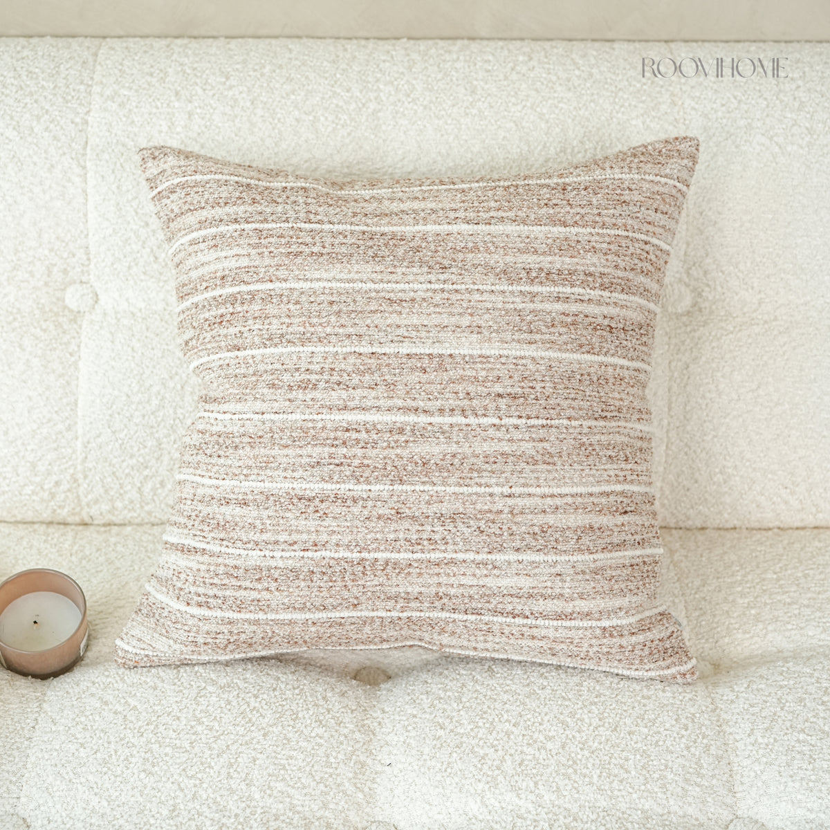 Earth Tone Woven Striped Cushion