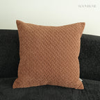 Mocha Weave Quilted Soft Chenille Decorative Cushions