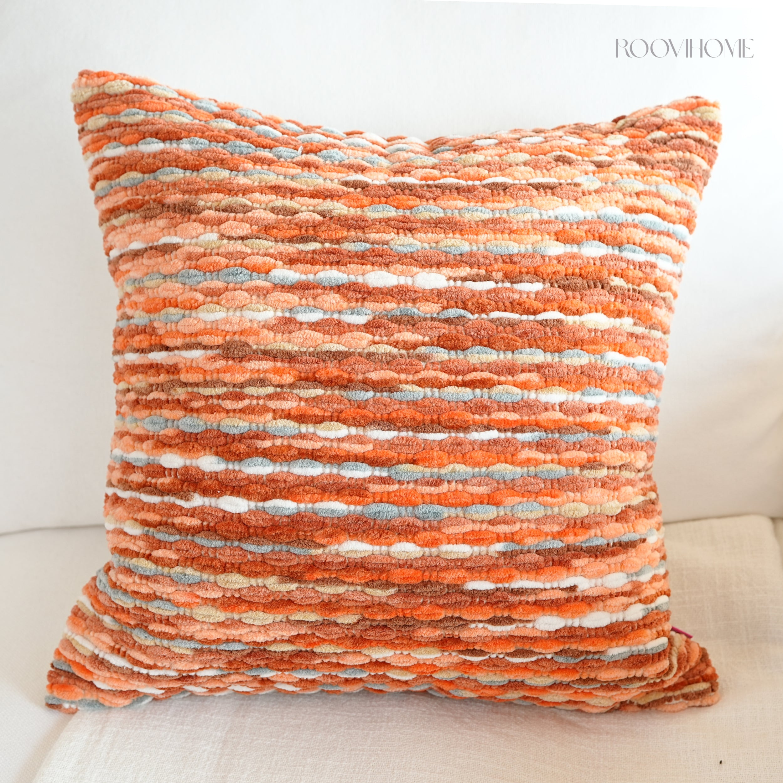 Chic Bazaar Colorful Bouclé Cushions with Tassels
