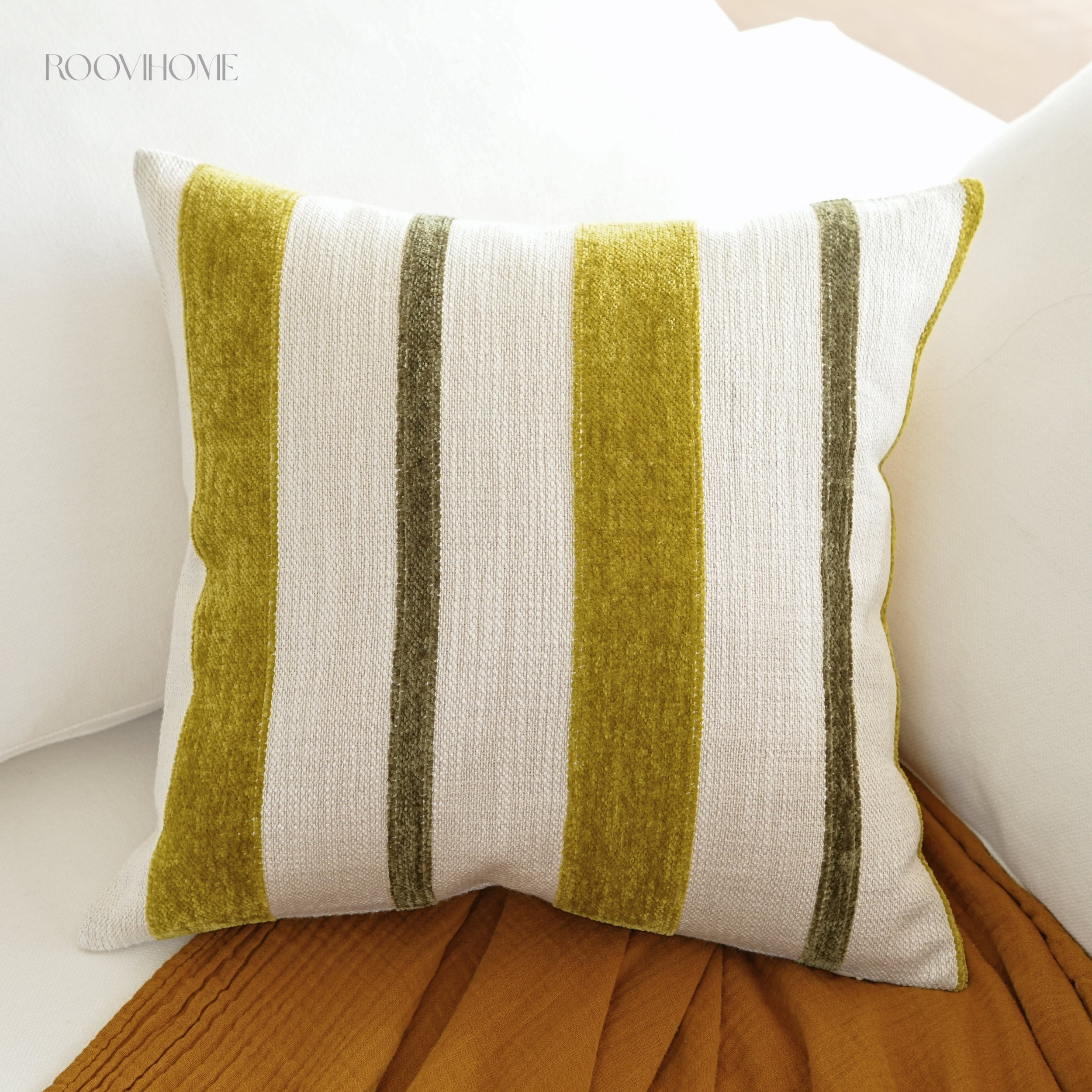 Cozy Chenille Retro Stripe Cushions