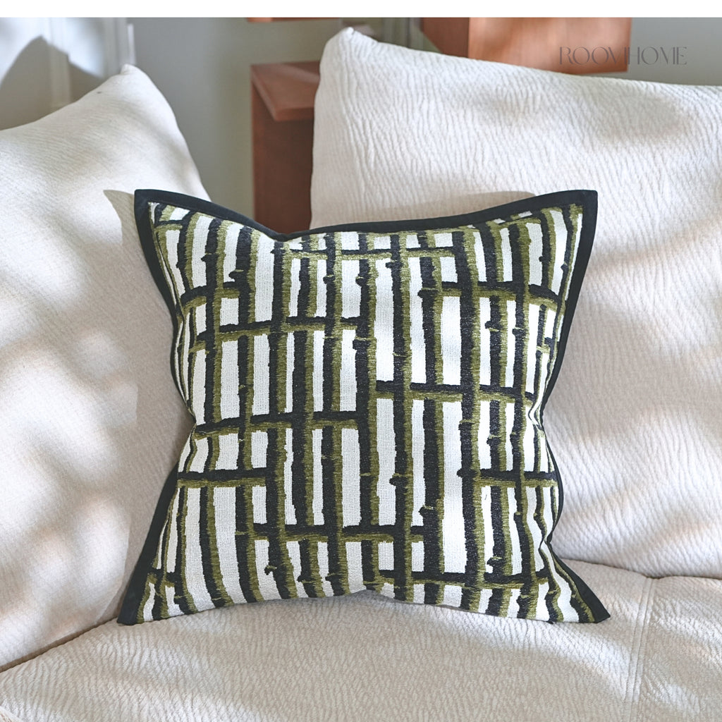 Mid-century Modern Geometric Stripes Decorative Cushions