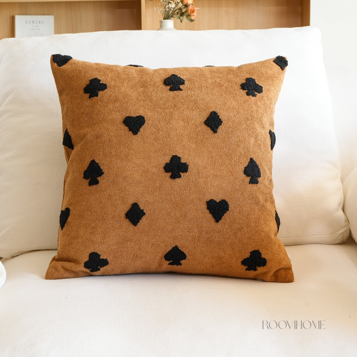 Embroidered Playful Motif Cushion