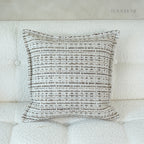Soft Leaf Muted-Tone Jacquard Cushions