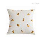 Embroidered Fruit Corduroy Cushion