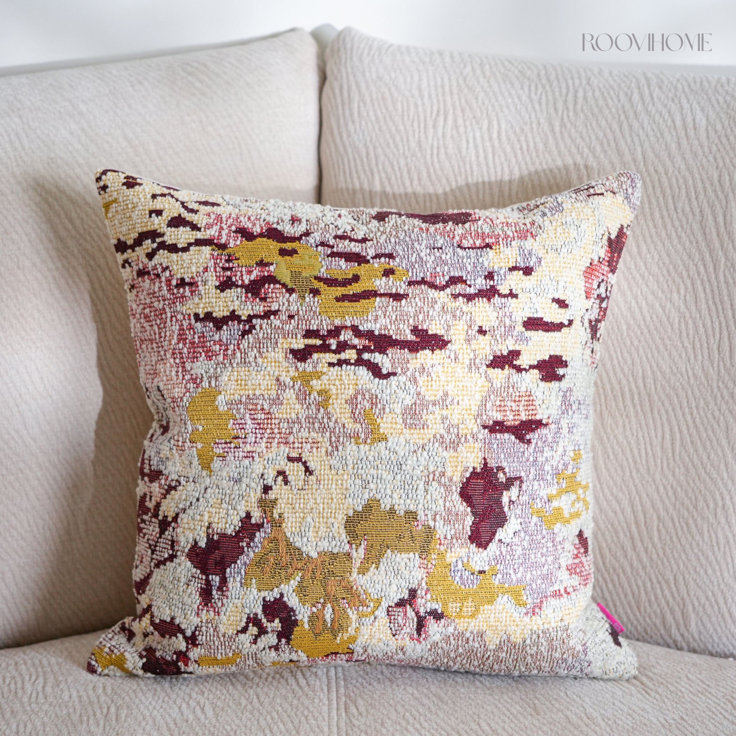 Art-Inspired Abstract Landscape Cotton-Linen Blend Cushions