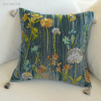 Velvet Garden Floral Cushion