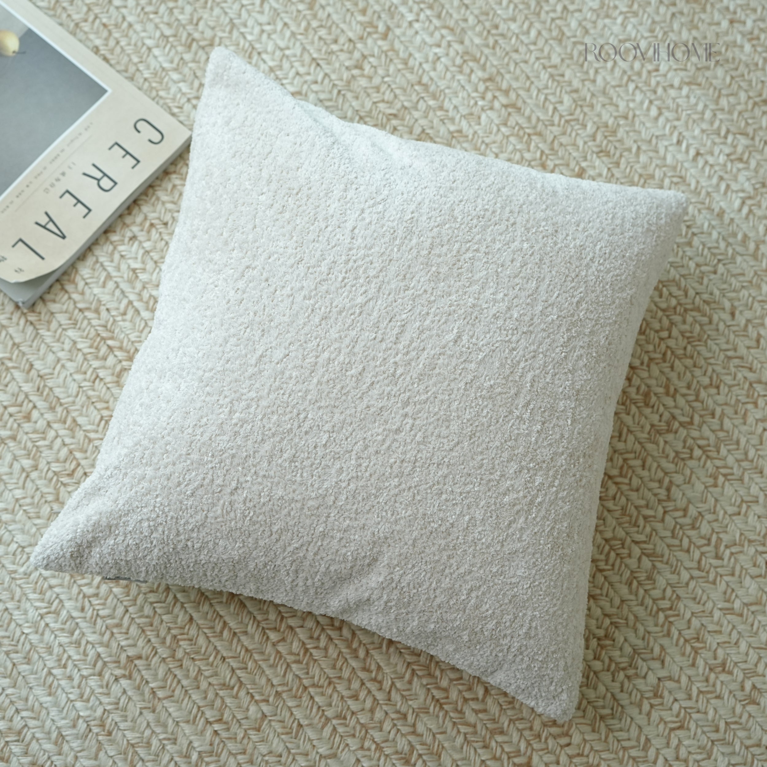 Solid Earthy Tone Teddy Bouclé Decorative Cushions