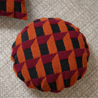 Plaid Moments 70s Modern Retro Checkered Towel Embroidered Cushions