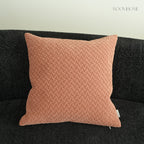 Mocha Weave Quilted Soft Chenille Decorative Cushions